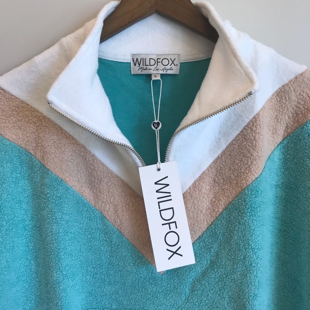 WILDFOX Blocked Soto Warmup 3/4 Zip Pullover - Picture 3 of 7
